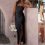 Robe fendue unie pour femme