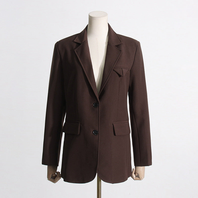Blazer décontracté élégant de style coréen pour femmes – axé sur le design