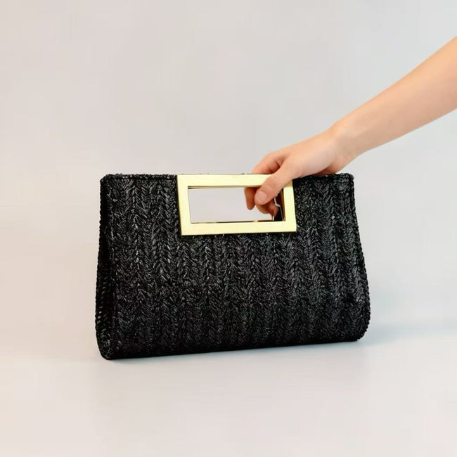 Sac à main pochette tissé avec chaîne pour femme Main Image