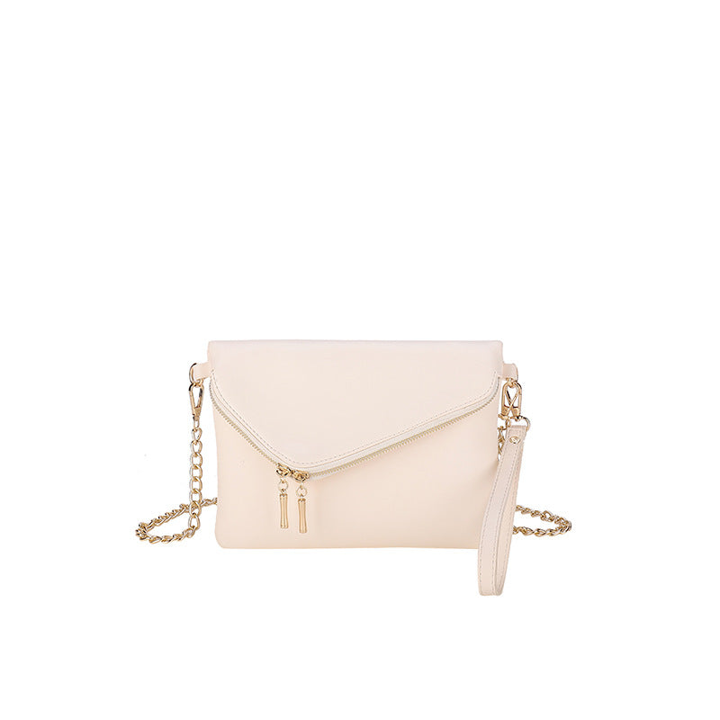 Nouveau Sac Femme à Bandoulière Unique avec Fermeture Éclair et Chaîne
