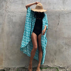 Polyester Ladies Sun Protection Resort Beach Dress Cover Up