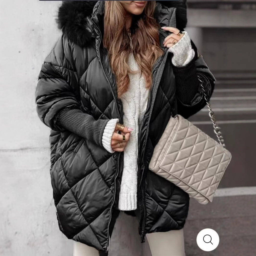 Cardigan Manteau Élégant Hiver à Capuche
