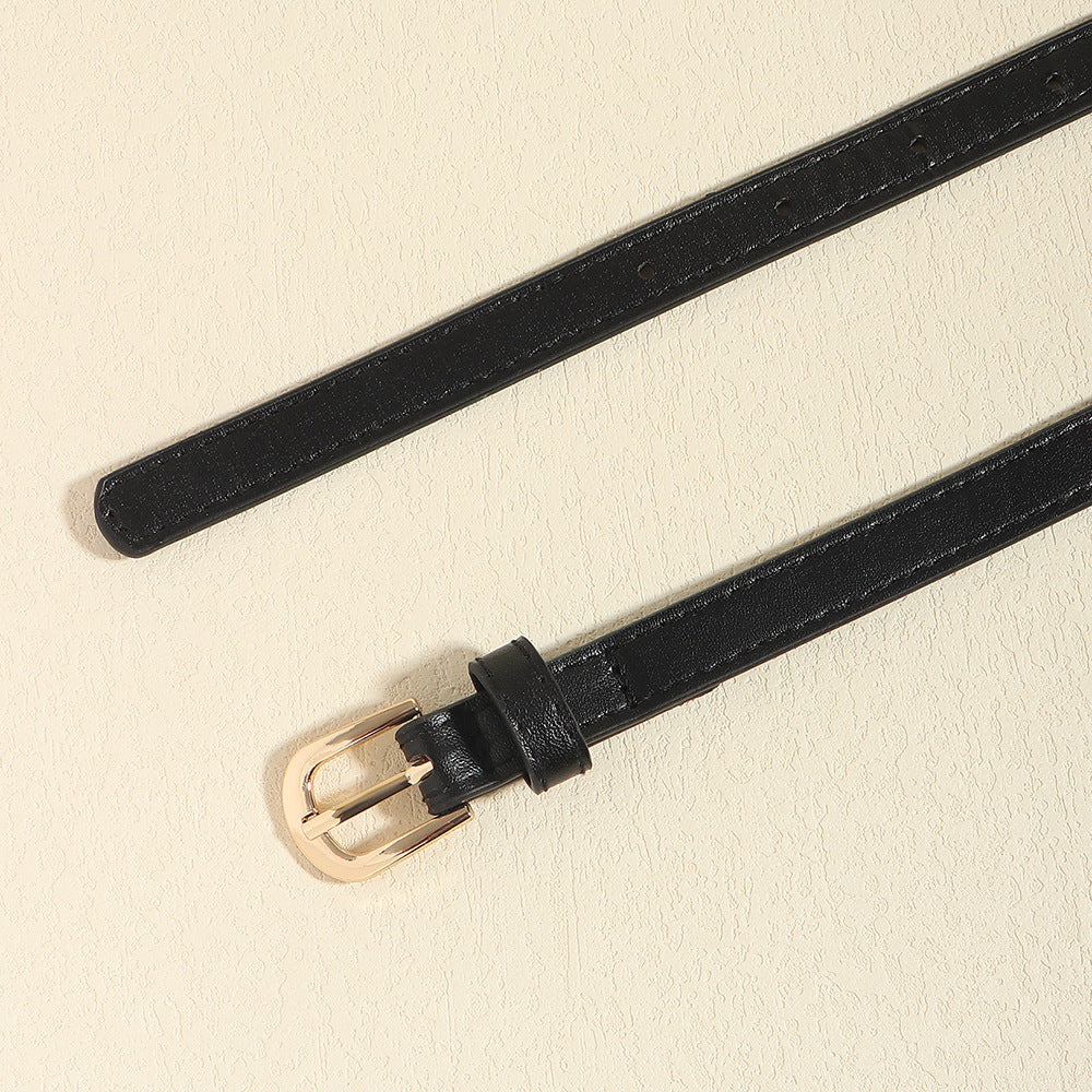 Chaîne de taille simple et polyvalente en métal tissé PU pour femmes de style européen et américain