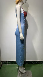 Robe mi-longue Socialite balnéaire