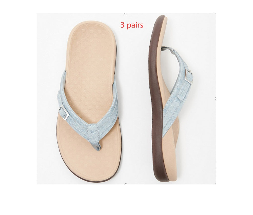 Sandales nu-pieds plates décontractées pour femme