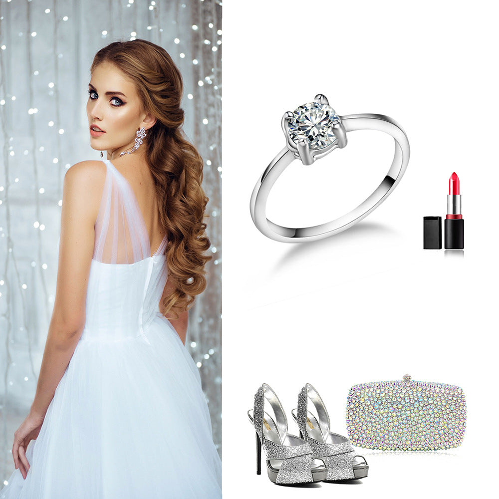 Bagues de mariage personnalisées en zircon de couple