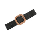 Ceinture en paille tressée en coton et lin pour femme