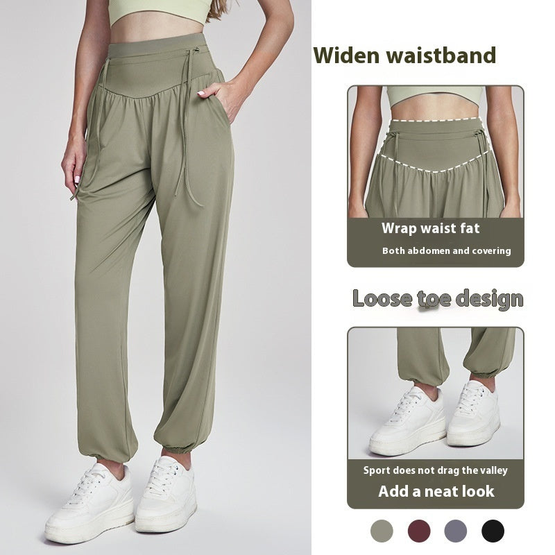 Pantalon fuselé droit taille haute ample pour femme