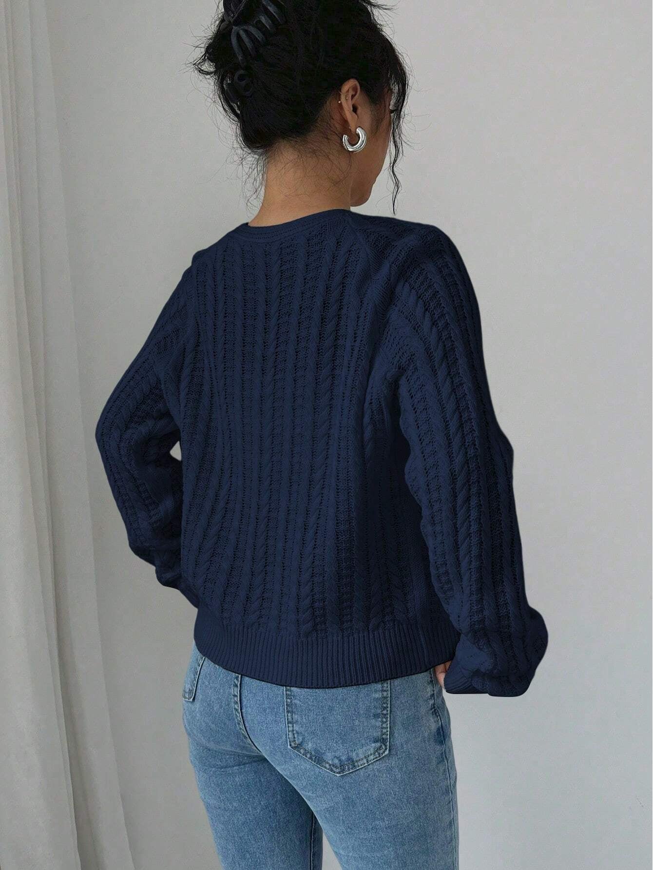 Pull en maille à manches longues pour femme