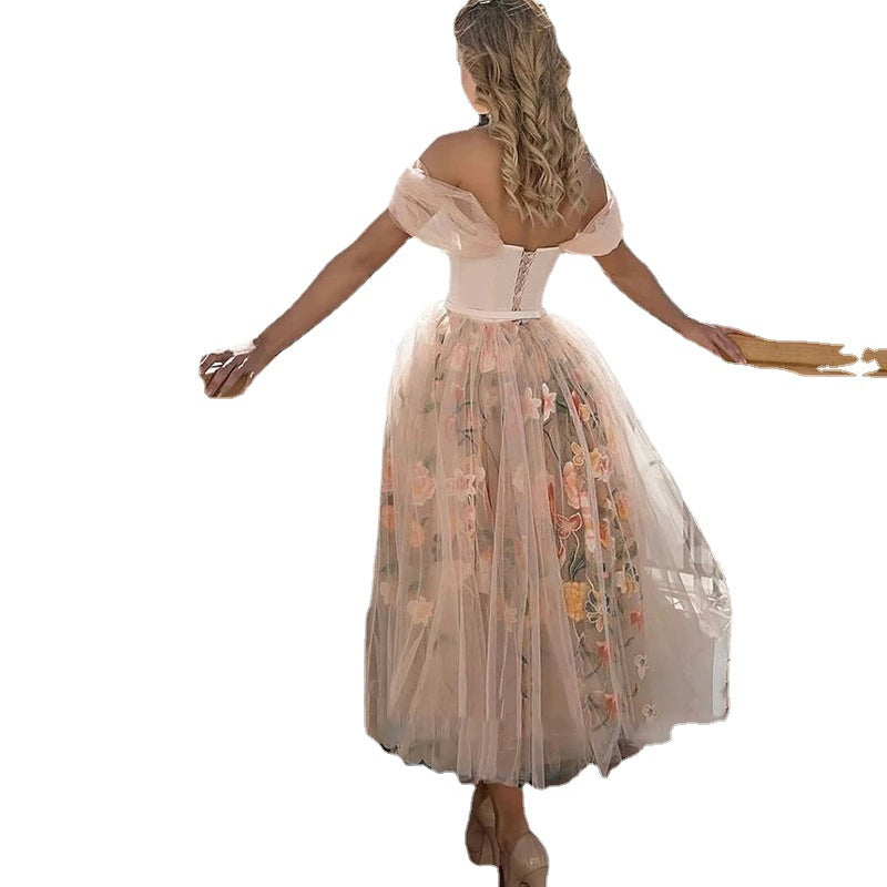 Nouvelle robe de mariée européenne et américaine en dentelle élégante et tempérament