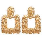 Grandes boucles d'oreilles vintage pour femmes, or, argent, noir, géométriques, style affirmé, pendantes, bijoux de mode