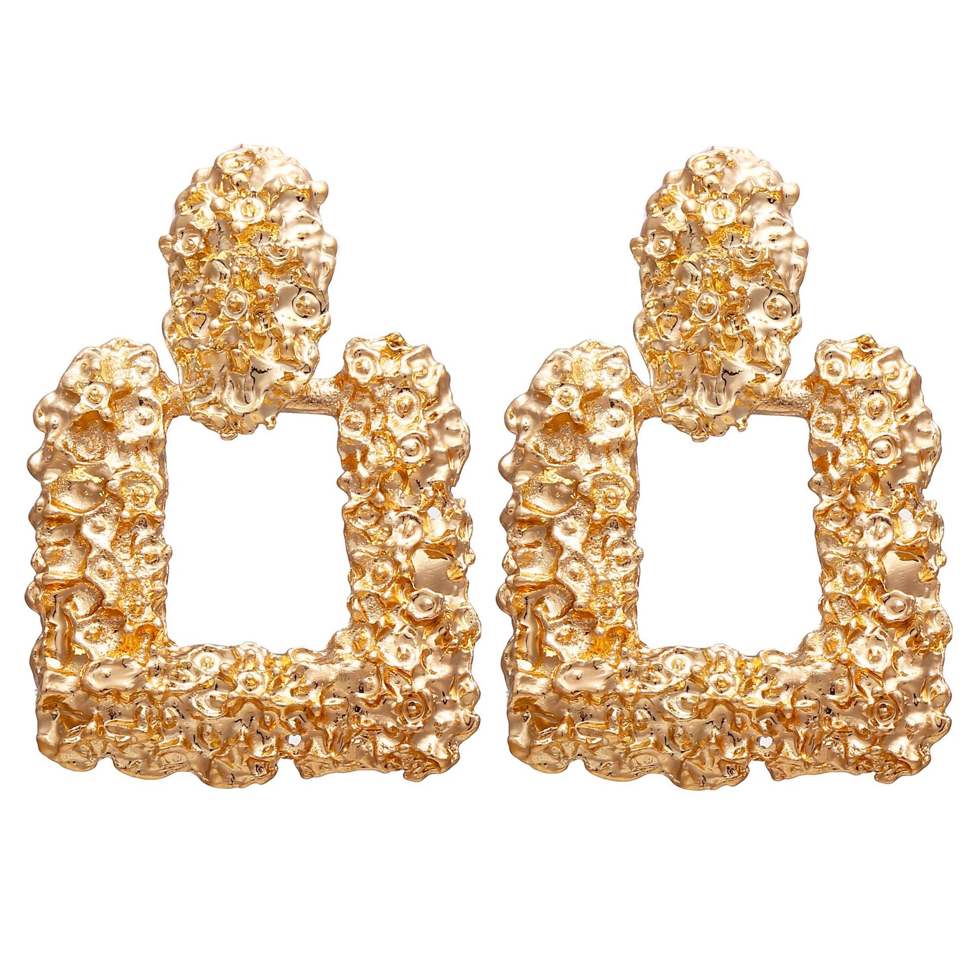 Grandes boucles d'oreilles vintage pour femmes, or, argent, noir, géométriques, style affirmé, pendantes, bijoux de mode