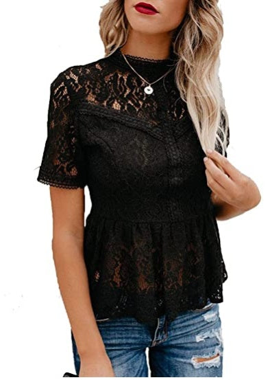 Chemisier en dentelle soluble dans l'eau au crochet pour femme, style estival
