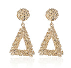 Grandes boucles d'oreilles vintage pour femmes, or, argent, noir, géométriques, style affirmé, pendantes, bijoux de mode