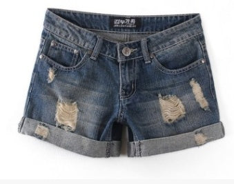Shorts en jean déchirés pour femme