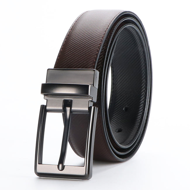 Ceinture réversible 2-en-1 pour femme, ceinture en cuir avec boucle à ardillon simple pour costumes, jeans, uniformes Hover Image