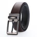 Ceinture réversible 2-en-1 pour femme, ceinture en cuir avec boucle à ardillon simple pour costumes, jeans, uniformes