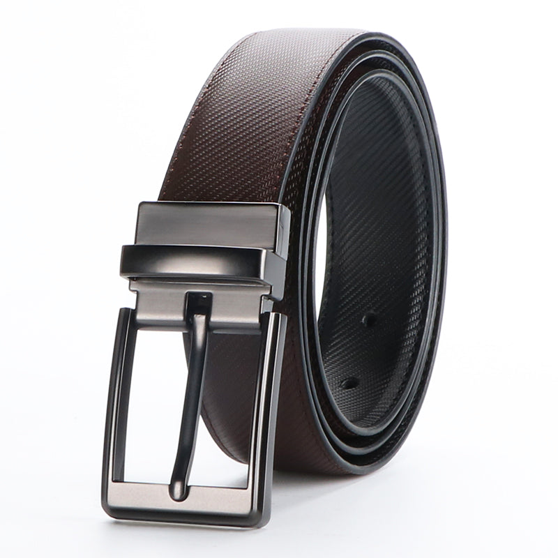 Ceinture réversible 2-en-1 pour femme, ceinture en cuir avec boucle à ardillon simple pour costumes, jeans, uniformes