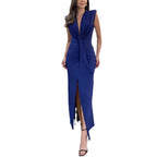 Robe plissée à la taille, style tempérament, pour femme