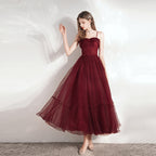 Jupe midi de mariée rouge pour femme