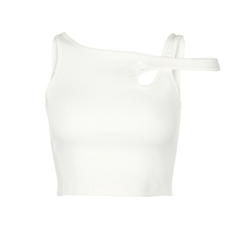 Gilet fileté creux, base polyvalente, sangle ombilicale pour femmes