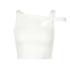 Gilet fileté creux, base polyvalente, sangle ombilicale pour femmes
