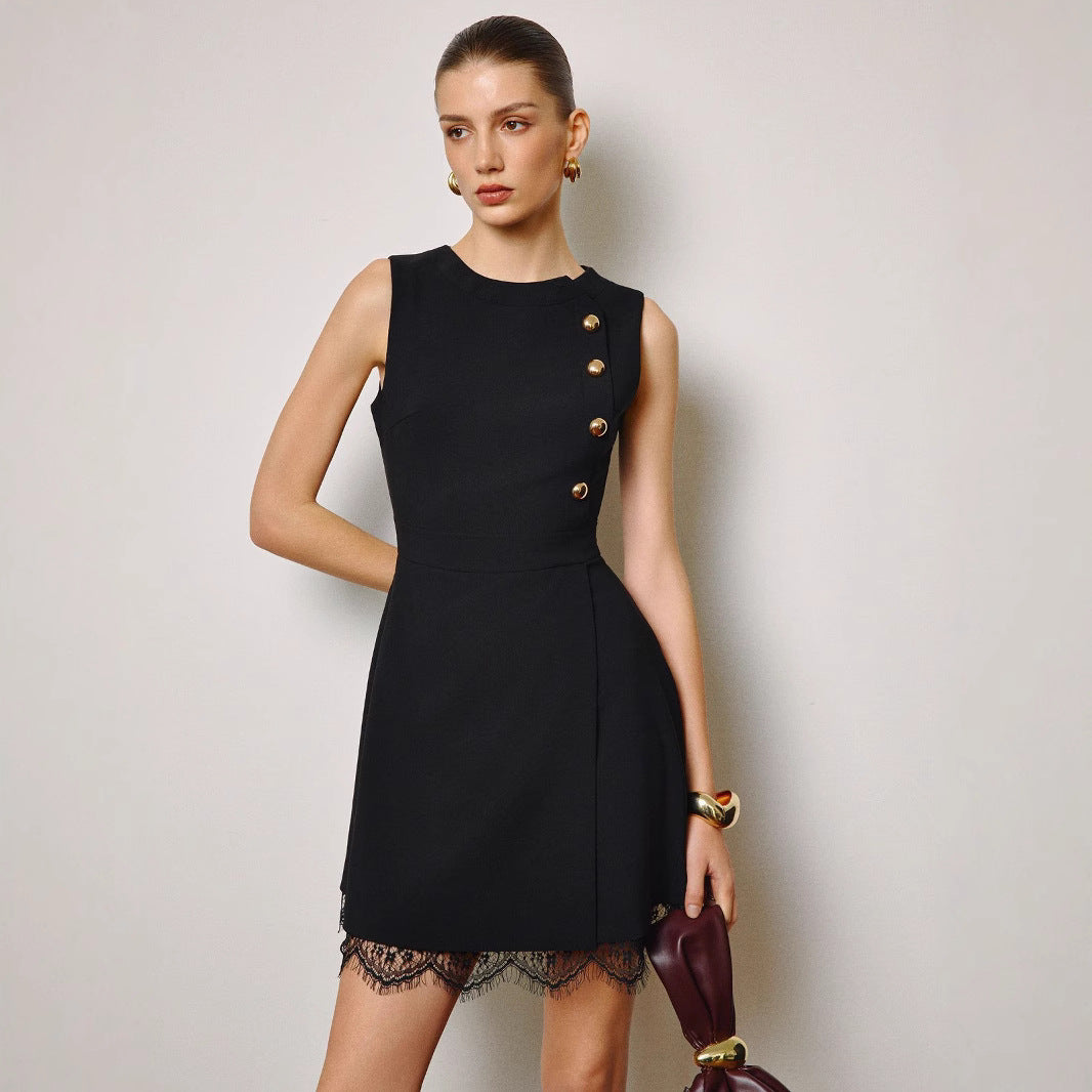 Robe simple sans manches décontractée pour femme