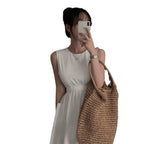 Robe sans manches à poches pour femme