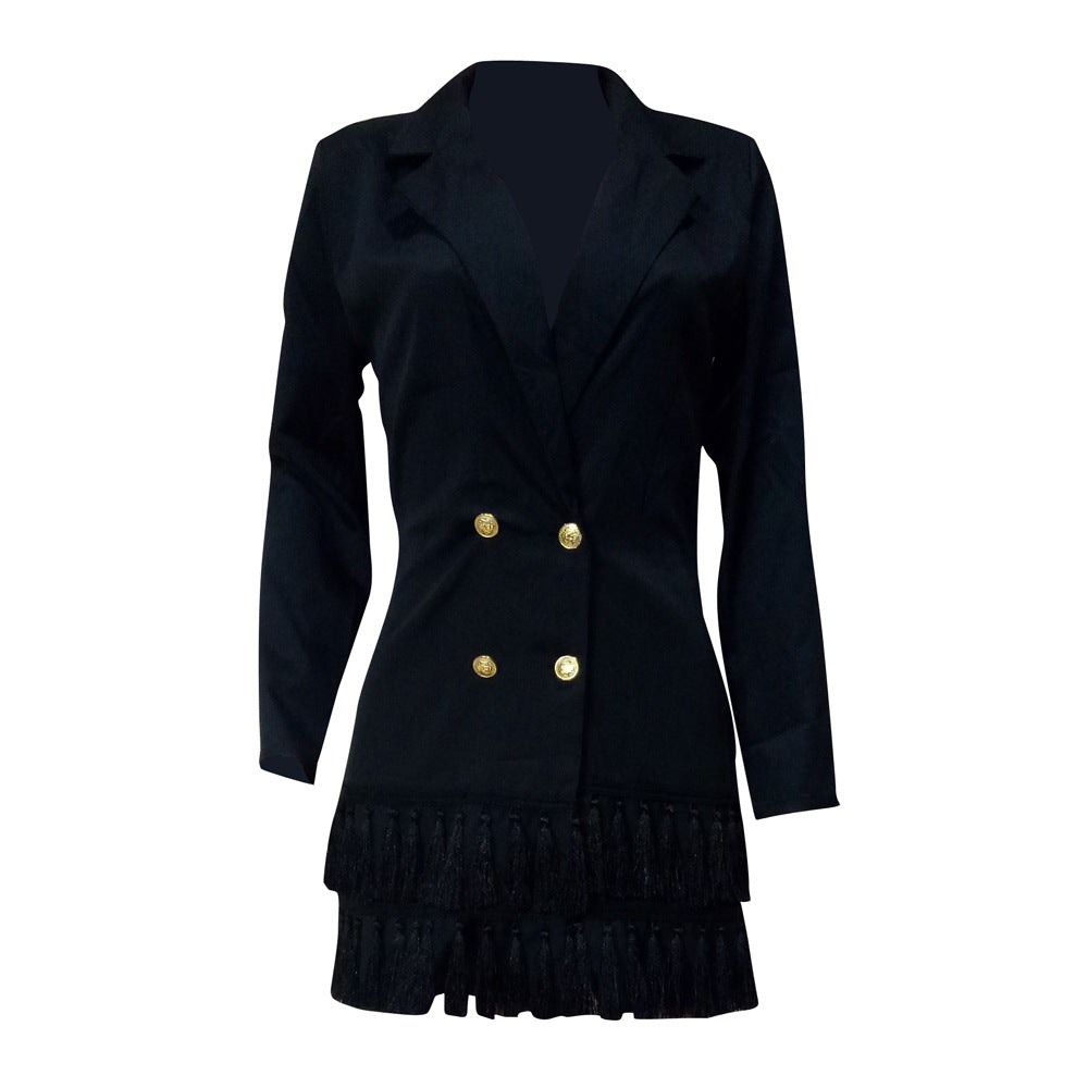 Blazer double boutonnage taille cintrée