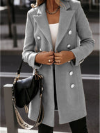 Manteau Nizi croisé à col blazer et manches longues