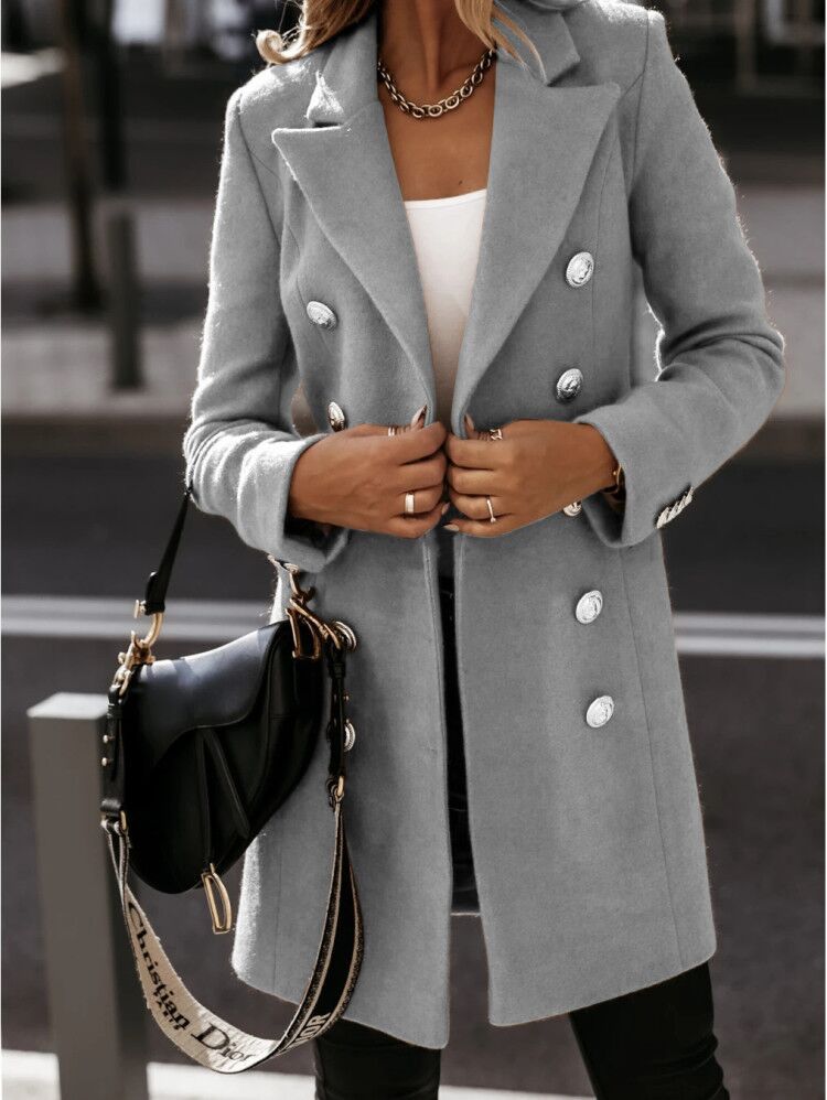 Manteau Nizi croisé à col blazer et manches longues