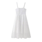 Robe sans manches à pompons pour femme
