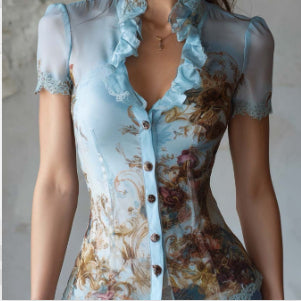 Chemisier en polyester Hover Image