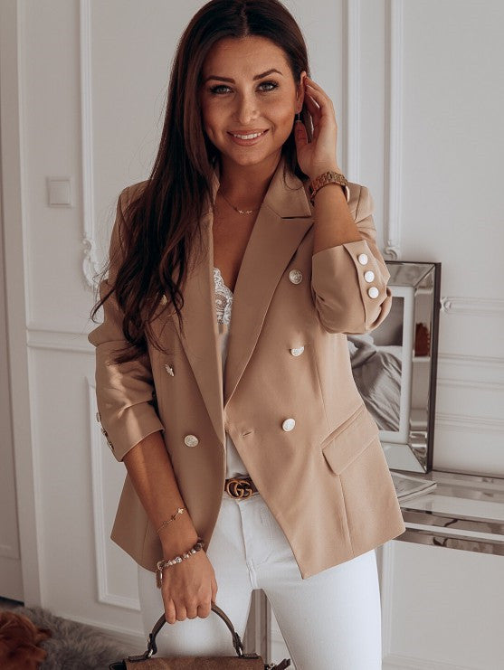 Blazer femme croisé à boutons métalliques Main Image