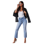 Jeans lavés tendance pour femme
