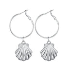 Nouvelles boucles d'oreilles simples pour femmes, bijoux d'oreilles en coquille, vente chaude transfrontalière