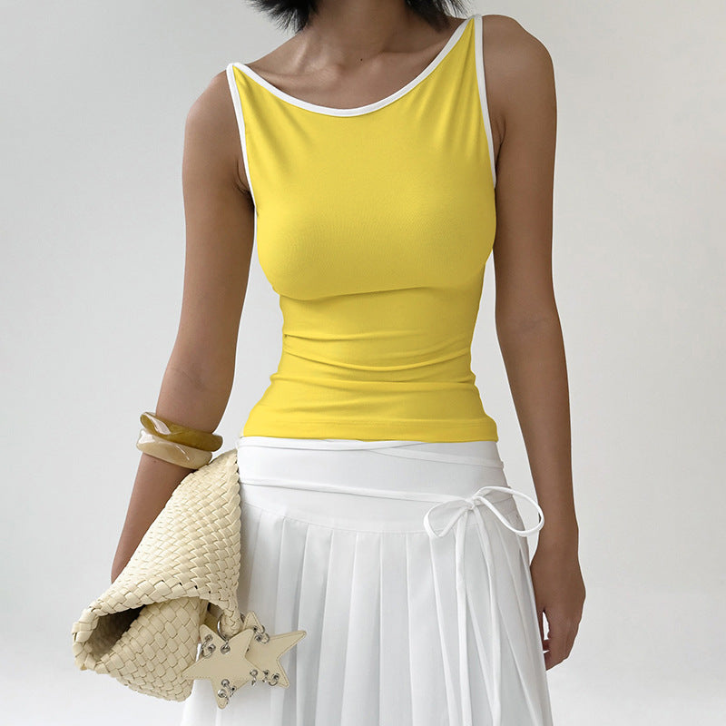 Camisole courte décontractée sport ajustée pour femme