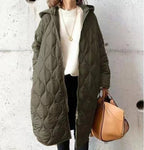 Manteau à capuche en coton à losanges, nouveau, pour femme, collection automne et hiver