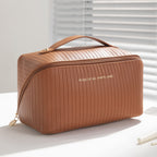 Trousse de Maquillage Verticale pour Femmes Grande Capacité et Portable
