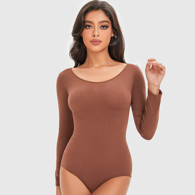 Lingerie sculptante gainante à manches longues pour femme Hover Image