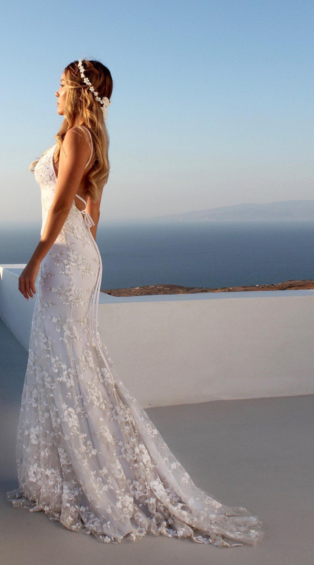 Robe de mariée sexy en dentelle pour femme