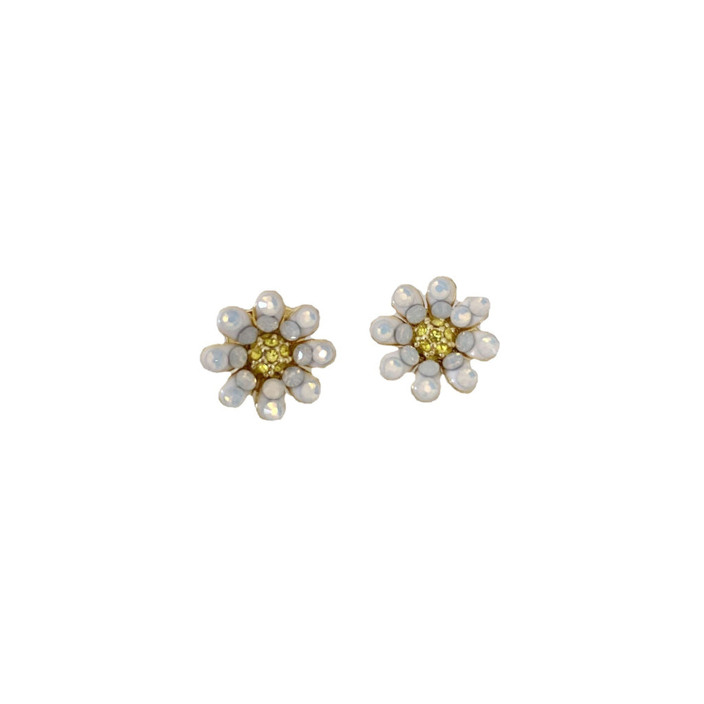 Boucles d'oreilles élégantes en forme de marguerite pour femmes, bijoux de mode, accessoires en cuivre plaqué or