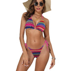 Maillot de bain deux pièces en tricot pour femme