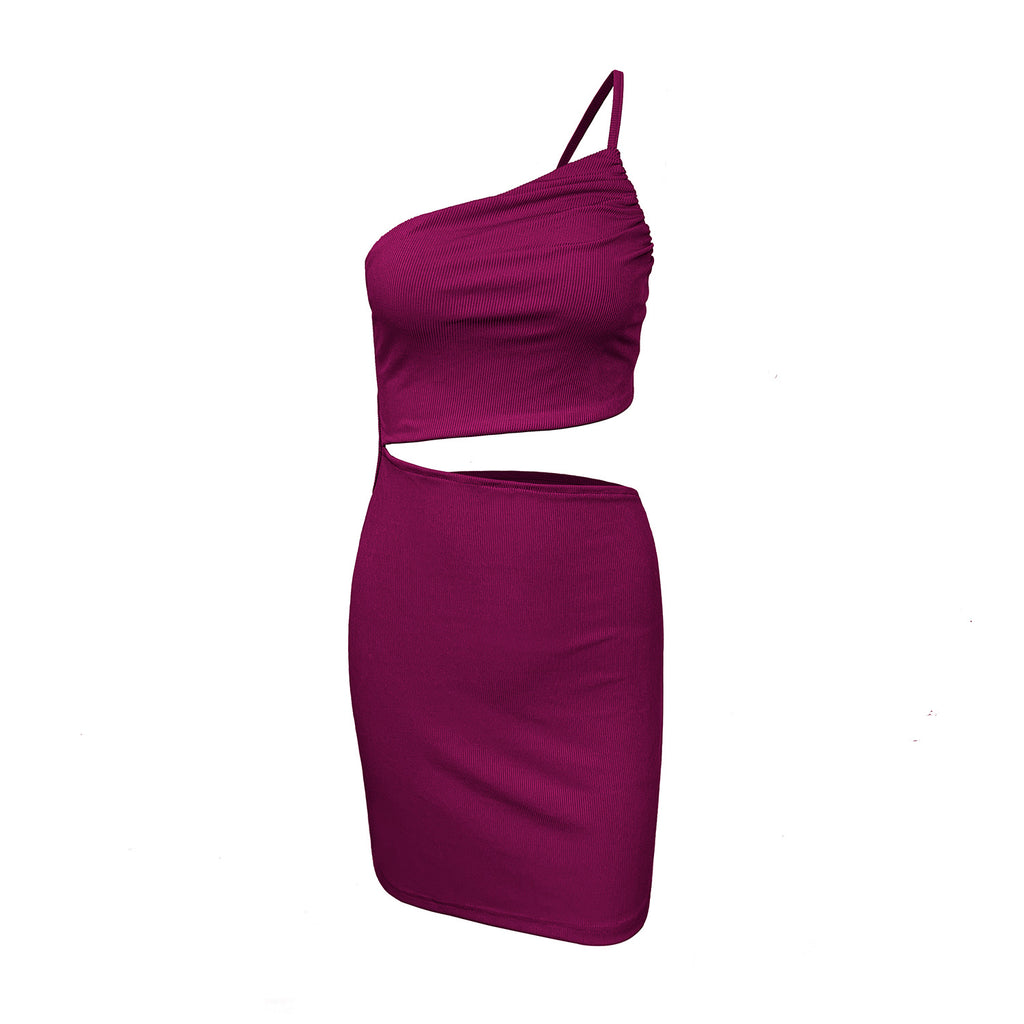Robe femme avec cordon de serrage, style créateur, coupe ajustée, épaules dénudées
