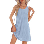 Robe sans manches à poches pour femme