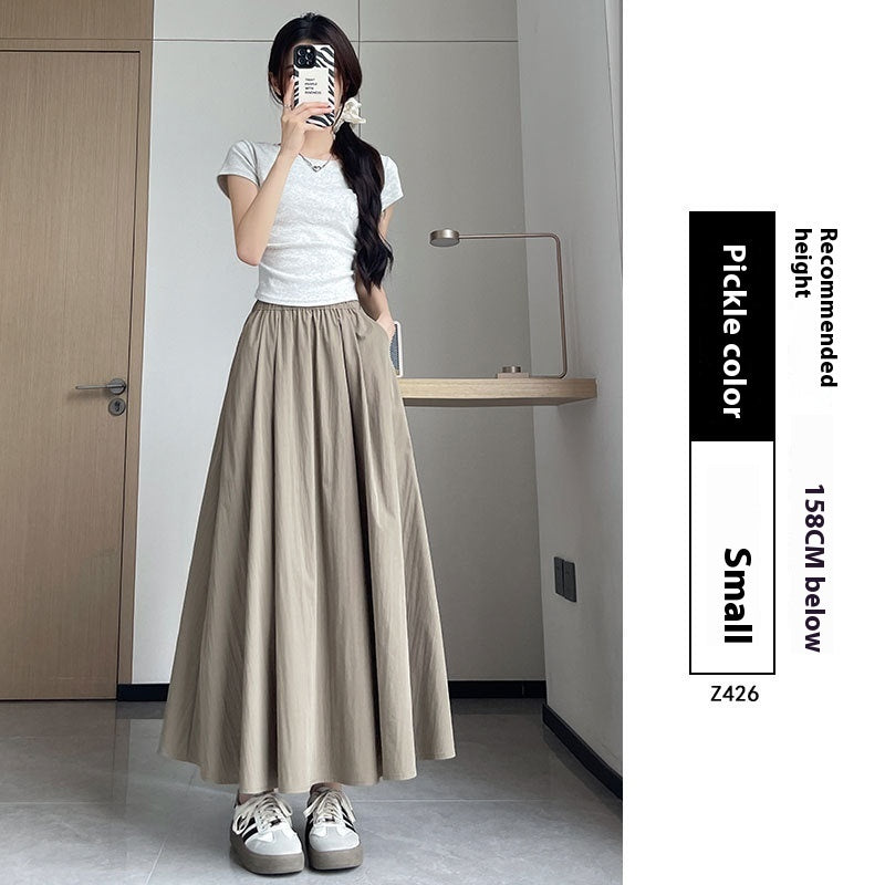 Robe Plissée Amincissante Taille Haute Évasée d'Été