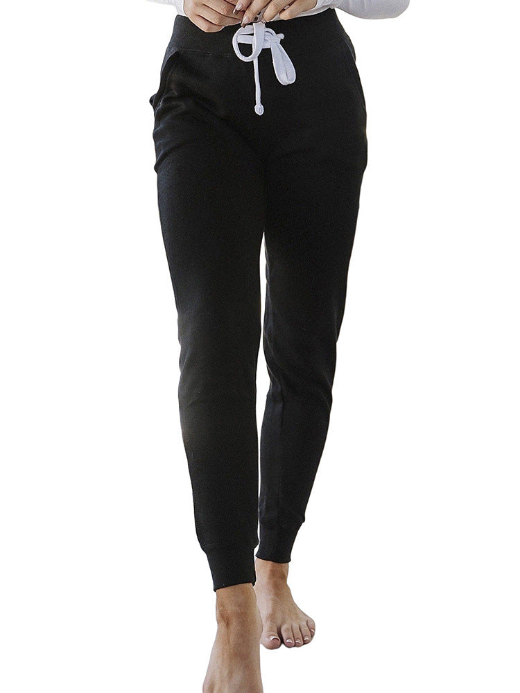 Pantalon taille haute slim polyvalent pour femme