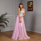 Robe de mariée éblouissante en maille et sequins