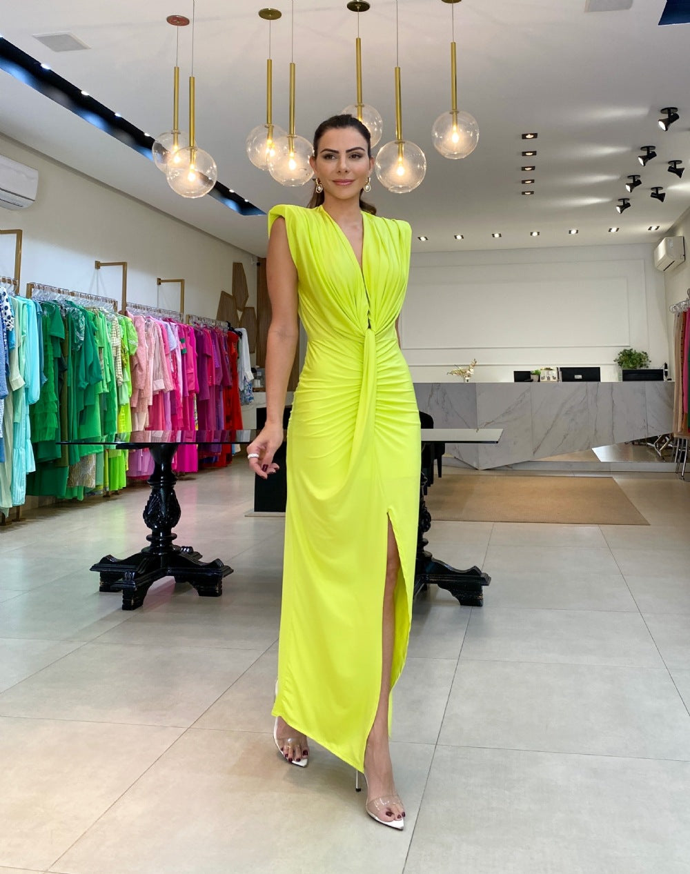 Robe plissée à la taille, style tempérament, pour femme
