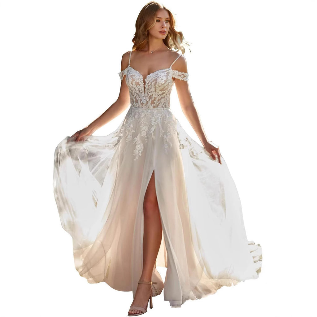 Robe de mariée ajustée asymétrique pour femme